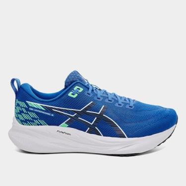 Imagem de Tênis Asics Gel-Hypersonic 6 Masculino, Azul, Branco, 44