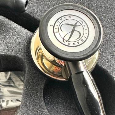 Imagem de Estetoscópio 3M Littmann Cardiology IV Cores Variadas, Black Champagne
