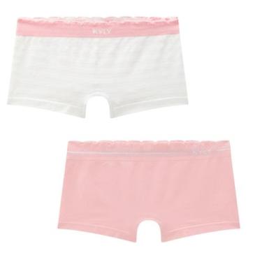 Imagem de Kit 2 Calcinhas Kyly Menina Sem Costura (Box + Tradicional) tamanho:GG