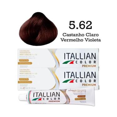 Imagem de 2 Unidades Coloração Itallian Color 5.62 Castanho Claro Vermelho Viole