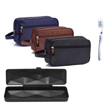 Imagem de Necessaire masculina executiva Impermeavel Premium + Escova e Porta es