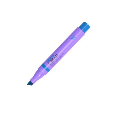 Imagem de Marca-texto Newpen Be Bold Electric com Ponta para Linhas Finas Ou Largas Ideal para Anotações e Leituras Azul