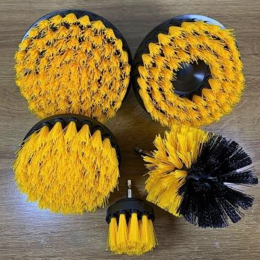 Imagem de Kit Escovas de Limpeza para Furadeira e Parafusadeira Pesada Profunda em Nylon Amarelo OEM