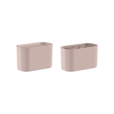 Imagem de kit organizadores de Bancada Ou 2 peças Linha Bold, Rosa Duna