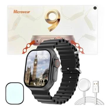 Imagem de Smartwatch Relógio Inteligente SW9 Ultra 9 Preto Pro Para Android E IO