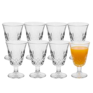 Imagem de Jogo 8 Taça De Vidro Para água Suco Turim Lotos Em Casa Tem 230ml