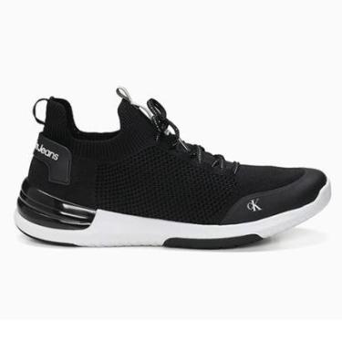 Imagem de Tênis Masculino Calvin Klein Baixo Air Knitt Preto CKJM11060987-Masculino