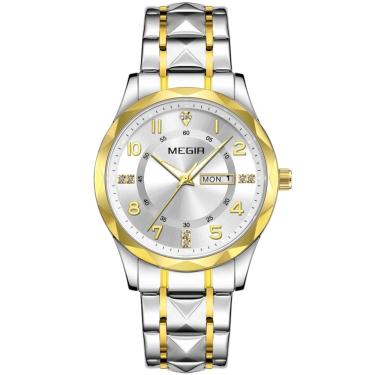 Imagem de Relógio masculino pulseira de aço inoxidável casual  à prova d´agua