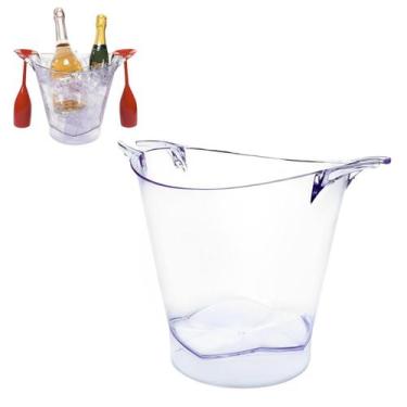 Imagem de Balde De Gelo 5 Litros Com Suporte Para Taças Cristal - Tsaz