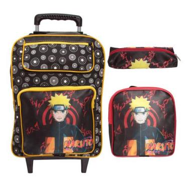 Imagem de Kit Mochila Infantil Masculino Personagem Bolsa Media Costas - Plike
