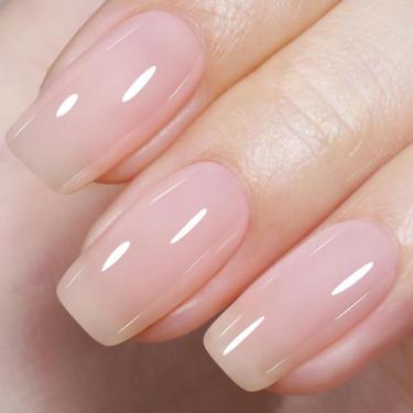 Imagem de Esmalte de unhas em gel AILLSA Milky Pink Sheer, manicure francesa de 