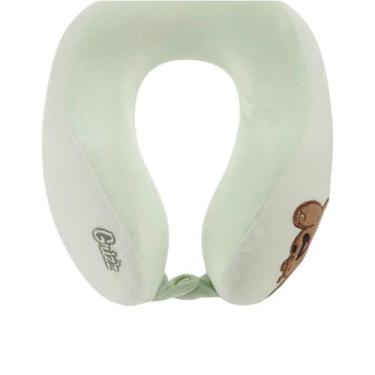 Imagem de Travesseiro de Pescoço Urso Sem Curso Pardo Fofo Miniso