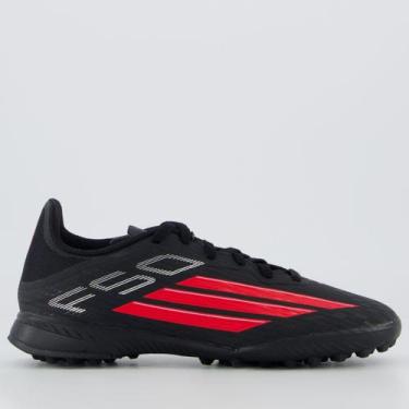 Imagem de Chuteira Adidas F50 League TF Society Juvenil Preta, 32