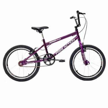 Imagem de Bicicleta Bmx Sts Cross Aro 20 Quadro Aço 1 Marcha Violeta Free Action