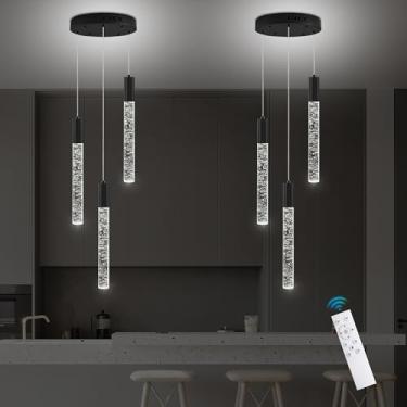 Imagem de Upfelw Lustre De Cristal Moderno De Teto Alto Com 7 Luzes, Grande Iluminação Pendente E...