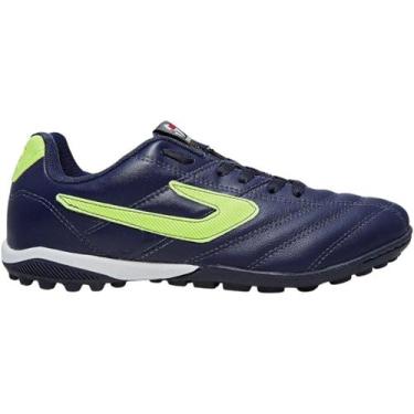 Imagem de Chuteira Topper Society Fúria Masculino, Marinho bco verde, 40