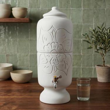 Imagem de Filtro De Agua Barro Com Copo Bebedouro Artesanal Decoração - RS Vale