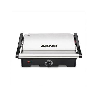 Imagem de Grill Elétrico Arno GNOX Dual Gnox Inox com Abertura 180 Placas Antiaderentes 1100W 220V