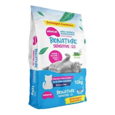 Imagem de Bionature Wisecat Sensitive Areia Sanitária Higiênica Biodegradável 10