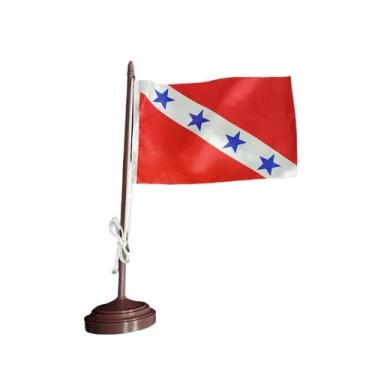 Imagem de Bandeira de Mesa Estado de Maricá RJ 14x21 cm com Pedestal Decorativo 