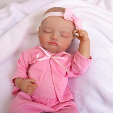 Imagem de Bebê Reborn Boneca Realista Original Completa Rosali Em Silicone Com B