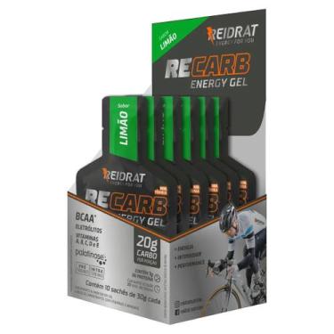 Imagem de Recarb Energy Gel Display 10 sachês de 30g GEL DE CARBOIDRATO Reidrat 