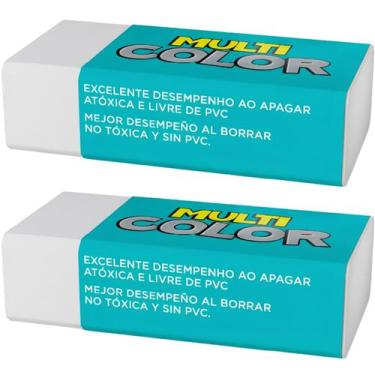 Imagem de Borracha Branca Simples Capa Papel Faber Multicolor 2 Unid - Faber-Cas