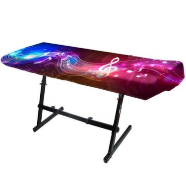 Imagem de Capa para teclado Nuxovilar 88 teclas - Onda de notas musicais