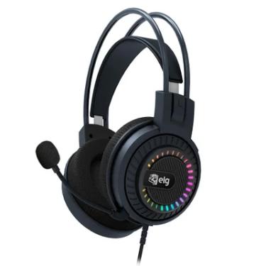 Imagem de Headset Gamer Mizar, 3d Surround 7.1, RGB, Microfone Omnidirecional, Cabo Nylon Usb, Preto, Hgmz, Elg