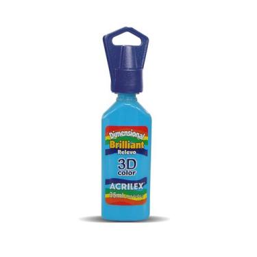 Imagem de DIMENSIONAL RELEVO 3D BRILLIANT 35ML ACRILEX 503  Azul Celeste 