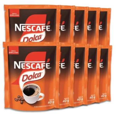 Imagem de Nescafé Dolca Café Solúvel Aroma Caramelo Kit 10 Sachês 40g, Nescafé