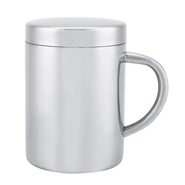 Imagem de Copos de caneca isolados de parede dupla de aço inoxidável com tampa de alça (#3)