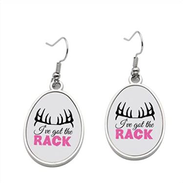 Imagem de Brinco de texto preto I've Got the rack – Brincos pendentes para meninas – Presente de festa de aniversário dos namorados