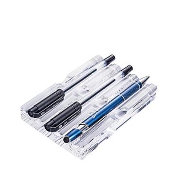 Imagem de LONGWIN Organizador de mesa com suporte de caneta-tinteiro de cristal para escritório