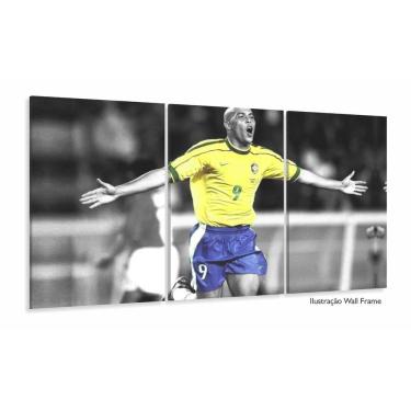 Imagem de Quadro decorativo Ronaldo Fenômeno com Tela de Tecido 120x60