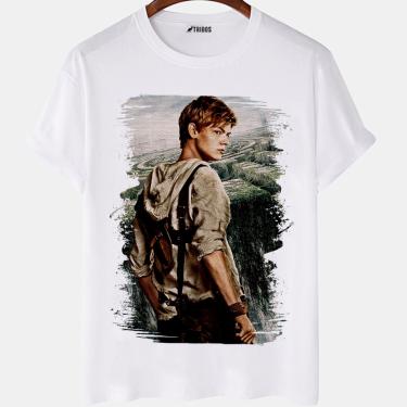 Imagem de Camiseta masculina Filme Newt Maze Runner Arte Capa Camisa Blusa Branca Estampada
