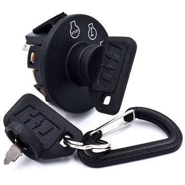 Imagem de Interruptor de ignição de interruptor HD substitui Kubota Z121 Z122 Z125 Z411 Z421 Z723 Z724 Z725 Z726 ZG123 ZG124 ZG127 Zero Turn Mowers c/ 2 chaves de guarda-chuva e mosquetão grátis