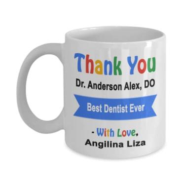 Imagem de Caneca de dentista personalizada, melhor caneca de dentista, caneca de dentista personalizada, presentes de dentista, presente personalizado para dentista, presente de agradecimento de dentista, presente de apreciação de dentista, de dentista, caneca de café de dentista
