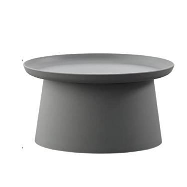 Imagem de Mesa lateral Mesa de canto para casa mesa de centro mesas para sala de estar casa pequeno apartamento redondo nórdico moderno minimalista mesa pequena mesa de chá mesa de centro (cor: cinza, tamanho: grande)