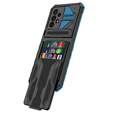Imagem de Capa Capinha Anti Impacto para Samsung Galaxy A53 5G com Card Slot Carcaça Carteira Antiqueda - Azul