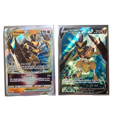 Imagem de Kleavor V & Vstar SWSH249 SWSH248 Full Art Black Star Promo Pokemon Card NM