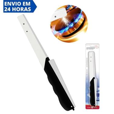 Imagem de Acendedor De Fogão Com Botão Faísca Econômico Manual Preto