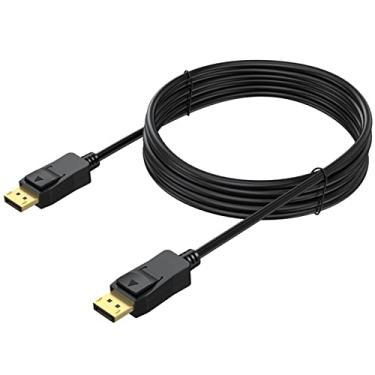 Imagem de Cabo DisplayPort de 15 pés, porta de exibição UVOOI para cabo de exibição DP para DP 15' cabo 4K [1440p@144Hz, 4K@60Hz] - preto, banhado a ouro