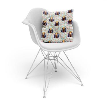 Imagem de Tecido Tricoline  Digital Nossa Senhora fundo Azul