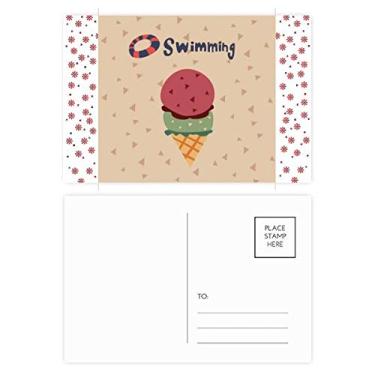 Imagem de Boia de Natação de Verão, Sorvete Doce, Natal, Flor, Celebração, Cartão postal de Bênção