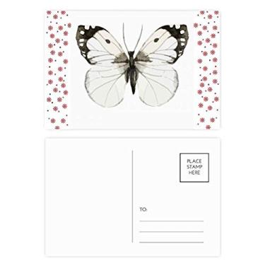 Imagem de Borboleta com asas escuras brancas, Natal, flor de Natal, cartão postal de bênção