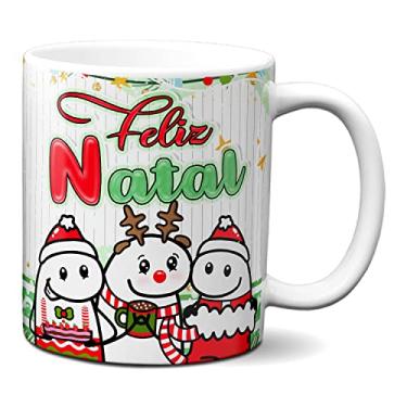 Imagem de Caneca Flork Presente Feliz Natal Xícara Criativa (Branca)