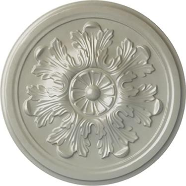 Imagem de Ekena Millwork Medalhão de teto CM12LEFCS Legacy Acanthus, 30 cm OD x 7/8" P (serve para coberturas de até 8 1/2"), cobre flash pintado à mão