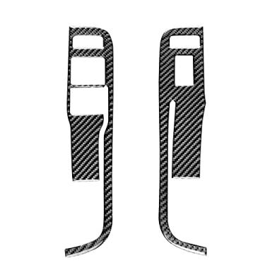 Imagem de Adesivo de fibra de carbono adesivo de decalque acabamento compatível com Chevrolet Camaro 5º 2012-2016 (clássico, maçaneta de porta, apoio de braço interruptor de janela elétrico B 28)