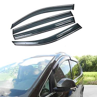 Imagem de Lyqfff Para VW Sharan 7N 2010-2019, viseiras de para-sol para janela de carro protetor de abrigo adesivo de moldura